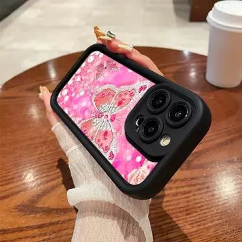 Мягкий чехол для телефона из ТПУ с ангельскими глазками для Samsung A05 A13 A23 A53 A14 A24 A34 A54 A15 A25 A35 A55 S20 S23 FE S24 Ultra Ae60 с бабочкой, милый мультяшный арт-дизайн Samsung A03