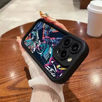 Мягкий чехол для телефона из ТПУ с ангельскими глазками для Samsung A05 A04 A10 A30 A13 A23 A53 A14 A24 A34 A54 A15 A25 A35 A55 S20 S23 FE S24 Ultra Ae61, дизайн бабочки Samsung A03