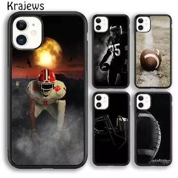 Мягкий чехол для телефона Krajews American Football для iPhone 14 5 SE 6s 7 8 plus X XR XS 11 12 13 pro max Samsung S21 S22 ultra iPhone 6plus