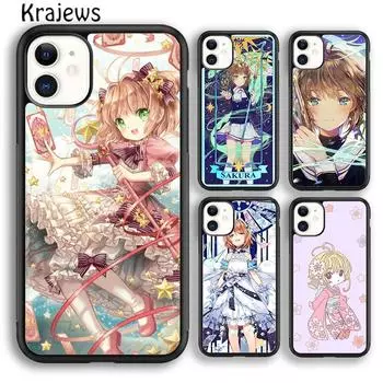 Мягкий чехол для телефона Krajews Card Captor Sakura для iPhone 14 5 6s 7 8 plus X XR XS 11 12 13 pro max Samsung S21 S22 ultra Plus iPhone 6plus