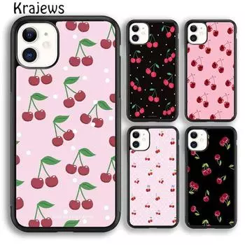 Мягкий чехол для телефона Krajews, черный, розовый, вишневый, для iPhone 14 5 SE 6s 7 8 plus XR XS 11 12 13 pro max Samsung S21 S22ultra Plus iPhone 6plus