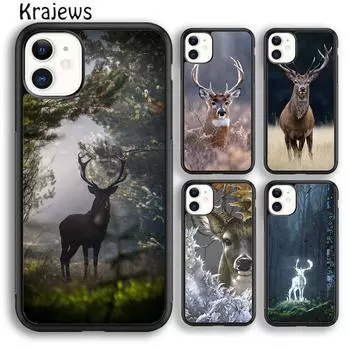 Мягкий чехол для телефона Krajews Deer для iPhone 14 5s 6s 7 8 plus X XR XS 11 12 13 pro max Samsung Galaxy S21 S22 ultra iPhone 6plus
