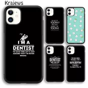 Мягкий чехол для телефона Krajews Dental Definitions Tooth для iPhone 14 SE 6s 7 8 plus XR XS 11 12 13 pro max Samsung S21 S22ultra iPhone 6plus