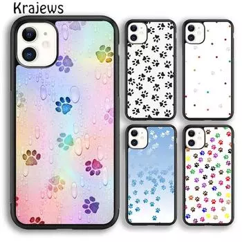 Мягкий чехол для телефона Krajews Dog Paw для iPhone 14 5 SE 6s 7 8 plus X XR XS 11 12 13 pro max Samsung Galaxy S21 S22 ultra iPhone 6plus