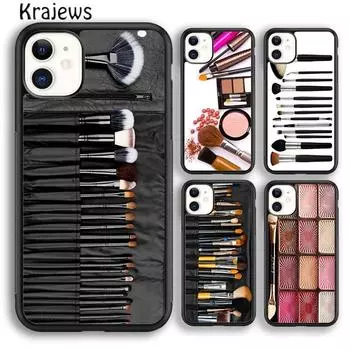 Мягкий чехол для телефона Krajews Makeup с карандашом для бровей и принтом для iPhone 14 5 6s 7 8 plus X XR XS 11 12 13 pro max Samsung S21 S22ultra iPhone 6plus