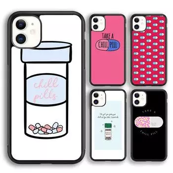 Мягкий чехол для телефона Krajews Medical Chill Pills для iPhone 14 5 6s 7 8 plus XR XS 11 12 13 pro max Samsung S21 S22ultra iPhone 6plus