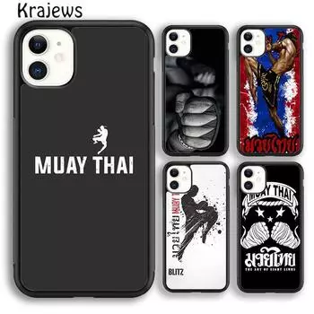 Мягкий чехол для телефона Krajews Muay Thai Kickboxing Fight для iPhone 14 5 6s 7 8 plus XR XS 11 12 13 pro max Samsung S21 S22ultra iPhone 6plus