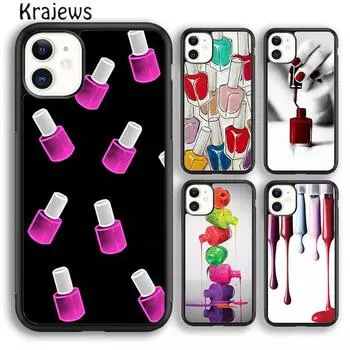 Мягкий чехол для телефона Krajews Nail Collage для iPhone 14 5 6s 7 8 plus X XR XS 11 12 13 pro max Samsung S21 S22ultra Plus iPhone 6plus