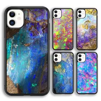 Мягкий чехол для телефона Krajews опал, агат, мрамор, камень, чехол для iPhone 14 5 SE 6s 7 8 plus XR XS 11 12 13 pro max Samsung S21 S22ultra iPhone 6plus