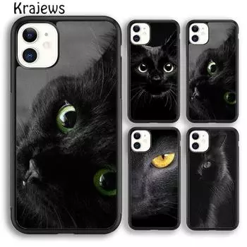 Мягкий чехол для телефона Krajews Witches Black Cat для iPhone 14 5 6s 7 8 plus X XR XS 11 12 13 pro max Samsung Galaxy S21 S22ultra iPhone 6plus