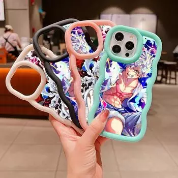 Мягкий чехол для телефона Macaron Big Wave для iPhone 11 12 13 14 15 Pro Max Samsung A13 A54 A23 A14 A24 A55 Xiaomi Redmi Note 13 12c, чехол A52 ONE PIECE Gear 5 for iPhone 6(6s)