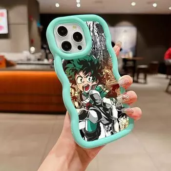 Мягкий чехол для телефона Macaron из ТПУ для iPhone 11 12 13 14 15 Pro Max SE X Xs XR 6 6s 7 8 Plus Tecno Camon 19 Realme C35 Cover Ae54 Anime My Hero Academia Art for iPhone 6(6s)(7)(8)