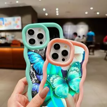 Мягкий чехол для телефона Macaron из ТПУ для Samsung A12 A13 A14 A15 A23 A24 A25 A53 A54 A55 A30 A50 S20 S23 FE S24 Ultra Cover Ae68 с бабочкой и цветком, милый дизайн Samsung A02S(A03S)(M02S)