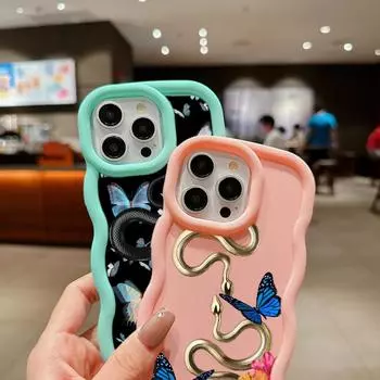 Мягкий чехол для телефона Macaron из ТПУ для Samsung A11 A12 A13 A14 A15 A20 A50 A30 A23 A24 A25 A52 A53 A54 A55 S20 S23 FE S24 Ultra Cover Ae57, черное золото, змея Samsung A02S(A03S)(M02S)