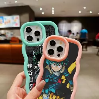 Мягкий чехол для телефона Macaron TPU для Samsung A12 A13 A14 A15 A20 A23 A24 A25 A52 A53 A54 A55 J7 S20 S23 FE S24 Ultra Cover Ae54 Аниме Моя геройская академия Искусство Samsung A02S(A03S)(M02S)