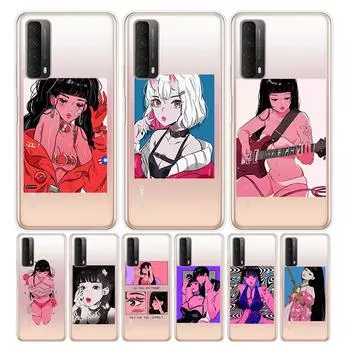 Мягкий чехол для телефона с аниме «Эстетическая девушка» для Huawei Y9S Y6S Y8S Y9A Y7A Y8P Y7P Y5P Y6P Y7 Y6 Y5 Pro Prime 2020 2019 Y5 2019
