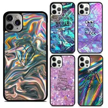 Мягкий чехол для телефона с голографической голограммой для iPhone 14 XR X XS Max 5S 6S 7 8 Plus SE 2020 11 12 13 Pro Max, мини-чехол для телефона iPhone 6plus