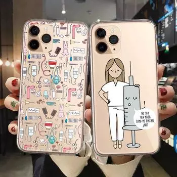 Мягкий чехол для телефона с изображением Испании, врача и медсестры для iPhone 13 Pro Max 11 Pro Max 6 7 8 Plus 12 Pro X XR XS Max, чехол с рисунком iPhone 6 6s