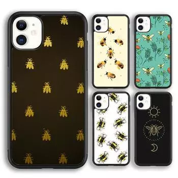 Мягкий чехол для телефона с изображением пчел для iPhone 14 XR X XS Max 5S 6S 7 8 Plus SE 2020 11 12 13 Pro Max, мини-чехол для телефона iPhone 6plus