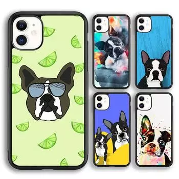 Мягкий чехол для телефона с изображением собаки Бостон-терьер для iPhone 14 XR X XS Max 5S 6S 7 8 Plus SE 2020 11 12 13 Pro Max Mini Phone Cover iPhone 6plus