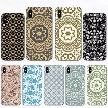 Мягкий чехол для телефона с классическим цветочным узором для iPhone SE 2020 X XR 11 Pro max XS 6S 6 7 8 Plus 5 5S TPU shell Coque iPhone SE2020