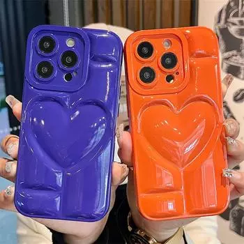 Мягкий чехол для телефона с конфетами и сердечками для Iphone 14pro Max 13 12 11 Pro Max 14 Plus, противоударный силиконовый бампер, блестящая задняя крышка For iPhone 13Pro Max