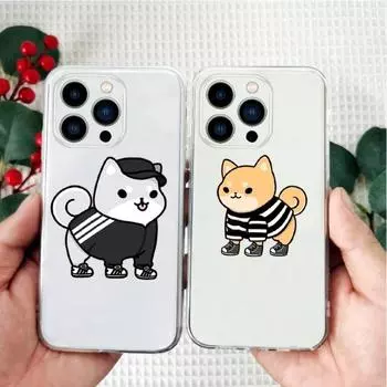 Мягкий чехол для телефона с милой мультяшной собакой для Iphone 14 13 11 12 Pro Max Mini 6 7 8 Plus X XR XS SE 2020, прозрачный чехол iPhone6 6s
