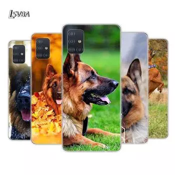 Мягкий чехол для телефона с немецкими овчарками для Samsung Galaxy A01 A11 A12 A22 A21S A31 A41 A42 A51 A71 A32 A52 A72 A02S Samsung A01