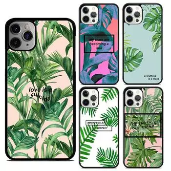 Мягкий чехол для телефона с пальмами и растениями для iPhone 14 XR X XS Max 5S 6S 7 8 Plus SE 2020 11 12 13 Pro Max, мини-чехол для телефона iPhone 6plus