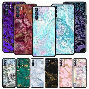 Мягкий чехол для телефона с рисунком из мрамора для Oppo Find X5 A54 A53 A52 A9 2020 A15 A95 A16 A76 A74 A12 Reno7 SE Reno6 Pro 5G TPU Cover Oppo A52