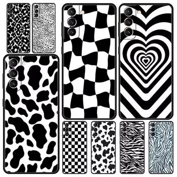 Мягкий чехол для телефона с рисунком коровы-зебры для Samsung Galaxy S24 S23 S22 S20 Ultra S21 FE 5G S10 S9 Plus S10E S8 20, силиконовый чехол из ТПУ Samsung S10 Plus