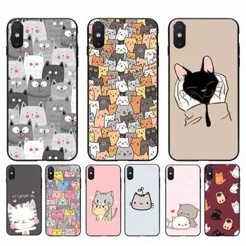 Мягкий чехол для телефона с рисунком кота для iphone 11 12 13 Mini Pro Max X XS MAX 6 6s 7 8 plus 5 5S 5SE XR SE2020 iphone 5 5s Se