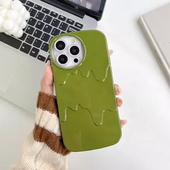 Мягкий чехол для телефона с рисунком расплавленного цвета и конфетами для Iphone 14 13 12 11 Pro Max, милый защитный чехол круглой формы с отверстием для камеры For iPhone 14 Pro вино красного