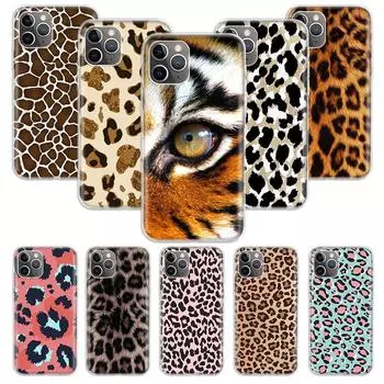 Мягкий чехол для телефона с тигром и леопардовым принтом «Пантера» для IPhone 11 12 13 Pro MAX XR X XS Mini Apple 8 7 Plus 6 6S SE 5S Fundas Coque Capa iPhone 11