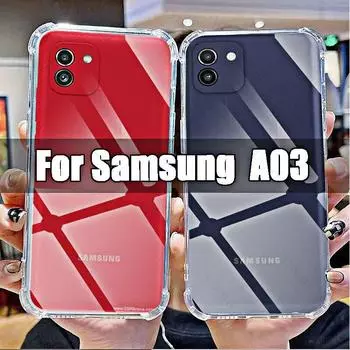 Мягкий чехол для телефона Samsung Galaxy A03, прозрачный ТПУ для Sumsung A 03 6,5 SM-A035F, противоударный чехол с защитой от царапин For Samsung A03 чистый