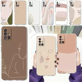 Мягкий чехол для телефона Samsung Galaxy A51 A21s A71 A12 A31 A52 A41 A32 A02s A11 A72 A42, прозрачная задняя крышка, минималистичный чехол Cas Samsung A50