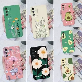 Мягкий чехол для телефона Samsung Galaxy M23 M32 M54 A31 A51 A71 A23 A14 A13, квадратный защитный силиконовый чехол с цветком авокадо, задняя крышка для Galaxy Coque, бампер Samsung A02 / M02
