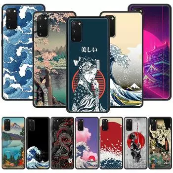 Мягкий чехол для телефона Samsung Galaxy Note 20 Ultra 10 Lite S10 Plus S20 FE 5G 9 8 задняя крышка S21 Funda японский стиль Art Japan Samsung S10 Plus