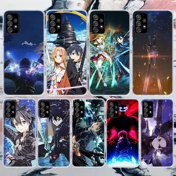 Мягкий чехол для телефона Sword Art Online Kirito Asuna для Samsung Galaxy A52 A53 A12 A13 A22 A23 A32 A33 A72 A73 5g A02s A03s A50s Patte Samsung A30S