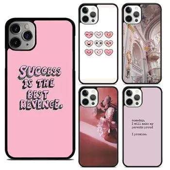 Мягкий чехол для телефона в пастельно-розовых тонах с цитатами и сердечками для iPhone 14 XR X XS Max 5 6 7 8 Plus SE 2020 11 12 13 Pro Max Mini iPhone 6plus