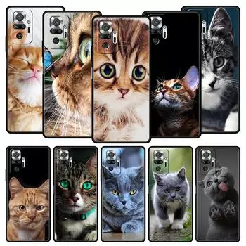 Мягкий чехол для телефона Xiaomi Redmi Note 10 11 9 8 Pro 9S 7 8T 9T 9A 8A 9C K50 K40 игровой силиконовый чехол-бампер с милыми кошками Redmi 8