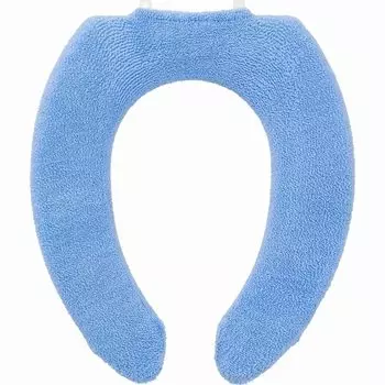 Мягкий чехол для унитаза OKA Seeds Special Type Blue Cushion, мягкий, плотный, тканый, антибактериальный, устойчивый к запахам, мягкий, U-образный (Крючок для туалета)