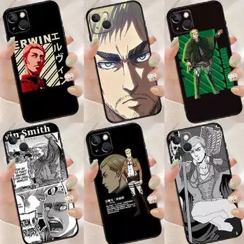 Мягкий чехол Erwin Smith Attack on Titan для iPhone 11 12 Pro X XS XR 7 8 Plus SE 2020 13 Pro Max, противоударный чехол для телефона iphone 5 5S