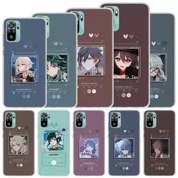 Мягкий чехол Genshin Impact Cartoon для Xiaomi Redmi 10 10A 10C 9 9A 9C 9T, чехол для телефона 8 8A 7 7A 6 6A S2 K20 K40 Pro 10X, чехол Funda Coqu Redmi 10