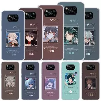 Мягкий чехол Genshin Impact с рисунком мультфильма для Xiaomi Poco X3 NFC X4 M4 Pro M3 M2, чехол для телефона F3 F2 F1 Mi Note 10 Lite A3 A2 A1 Funda Coqu Xiaomi Poco X3