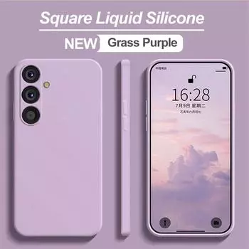 Мягкий чехол из настоящего жидкого силикона для телефона Samsung Galaxy S22 S23 FE A05 A05S A15 A14 4G A24 A34 A54 5G S23FE S23 Plus Samsung S22 белый