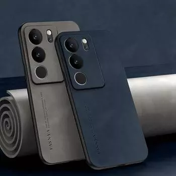 Мягкий чехол из овчины для Vivo Y28S V40 V30 SE V23 Y27 Y72 Y52 5G V21 V25 V29 V29E Y18 Y16 Y20 Y21 Y33 Y35 Y22 Y31, роскошная матовая тонкая задняя крышка Vivo Y50 серый