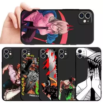 Мягкий чехол из ТПУ для Iphone 12 Mini 8 Plus 7 6s 14 Pro Max 13 Pro Xr 11 Xs X Se Xs аниме бензопила человек Makima чехол роскошные чехлы iPhone X(XS)
