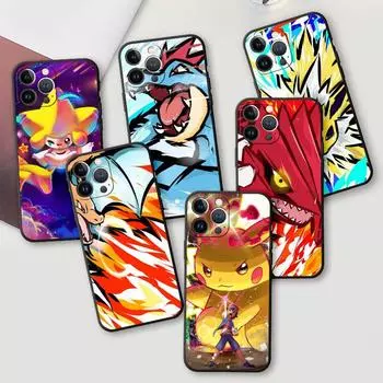 Мягкий чехол из ТПУ для iPhone 14 Plus 8 6s 12 Mini 7 XR XS X SE 11 13 Pro Max Чехлы XS Max Покемон Пикачу Мультяшная задняя крышка-бампер iPhone 14