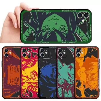 Мягкий чехол из ТПУ для Iphone Se 13 Pro 11 8 Plus 7 6s Xs X 14 Pro Max 12 Mini Xr Demon Slayer аниме Kimetsu No Yaiba, чехлы iPhone 14 Plus